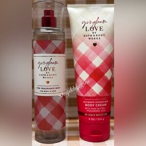 NEW B&BW Gingham Love Body Cream and Fragrance Set , full size